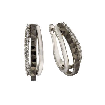 Celesta Silber Ohrringe Silber 925 rhodiniert mit Zirkonia weiß Image