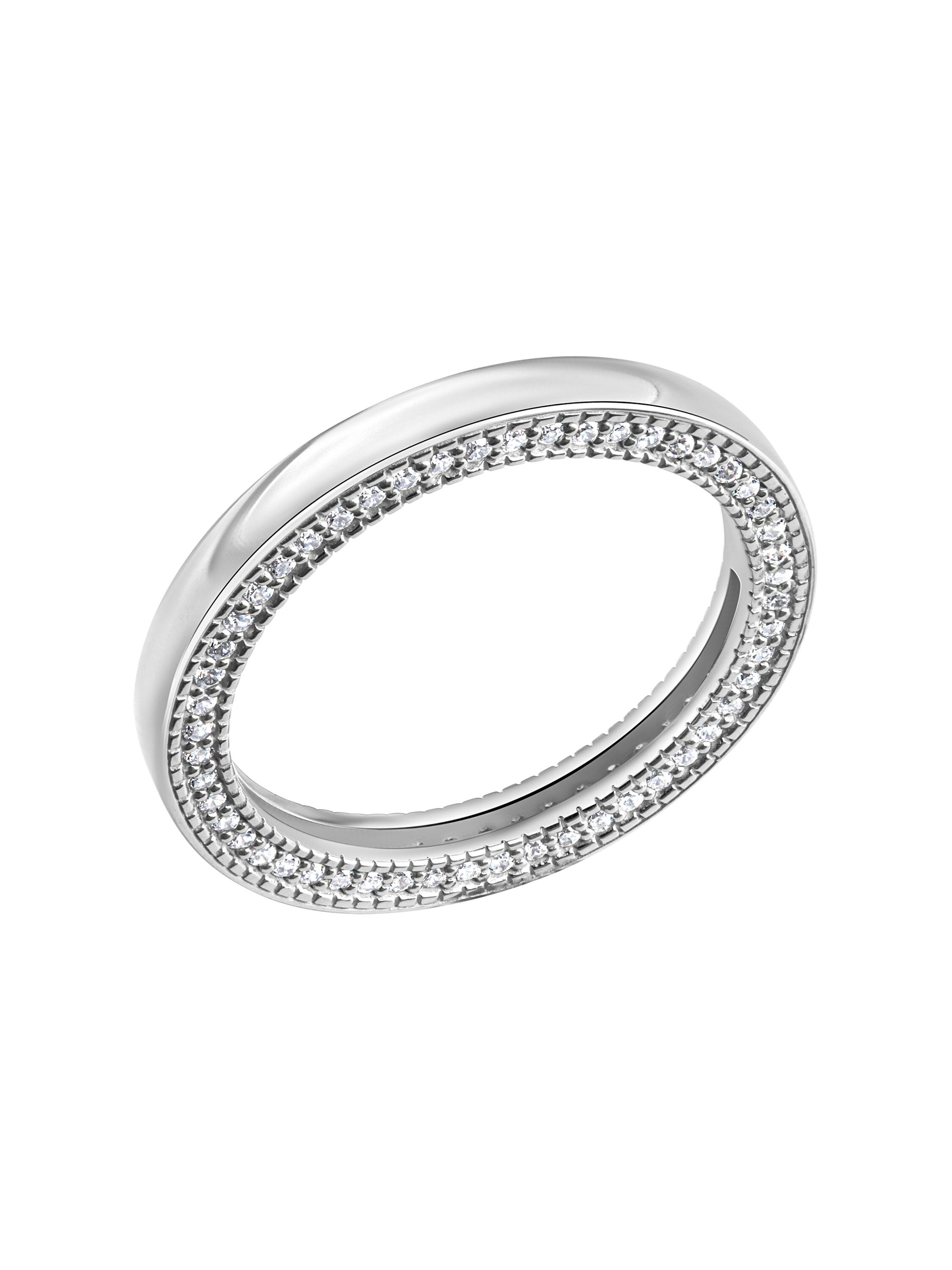 Celesta Silber Ring Silber 925 rhodiniert mit 104 schwarzen Zirkonia-Steinen Image