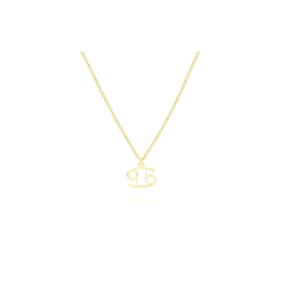 BEKA&BELL Anhänger mit Kette 925-Sterling Silber vergoldet Glänzend 42cm Krebs Image