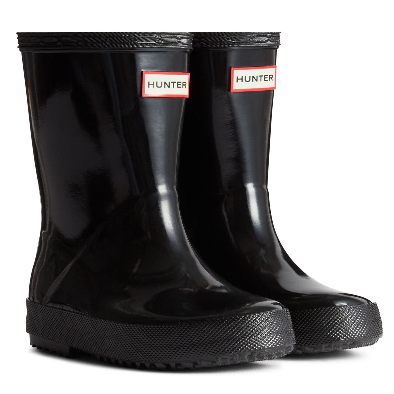 Hunter Kids First Gloss Gummistiefel In Schwarz Image