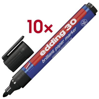 Edding Permanentmarker »Brilliant-Paper-Marker 30« 1,5 - 3 mm 10 Stück schwarz Image
