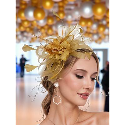Women's Elegant Feather Fascinators - Stylish Headpieces for Gatsby - themed Parties and Special Occasions