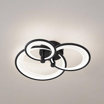 LED Deckenlampe Sorma Lindby, dimmbar, schwarz, für Wohn- / Esszimmer, Metall, Modern, LED Deckenleuchte Image