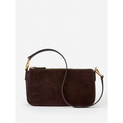 J.McLaughlin Women's Mel Suede Handbag Dark Brown