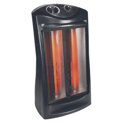 Comfort Glow 1500W Quartz Tower Heater With Thermostat, 12-7/16" X 22-7/8", Black