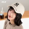 MLB Baseballkappe für Paare mit gesticktem Logo, Hut, sportlich, lässig, modisch, Entenschnabelmütze, New York Yankees/Beige