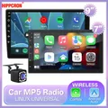Hippcron 2 Din Autoradio Wireless Carplay Android Auto Car Stereo Lettore multimediale da 7/9 pollici IPS Touch Screen USB AUX Bluetooth
