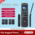 UNIWA X29 Doppio schermo da 2,8 pollici Doppia scheda SIM GSM Robusto stile Flip Phone 2000mAh Grande carattere Pulsante grande per radio wireless senior