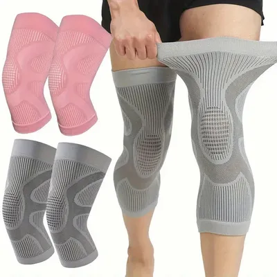 1Pair Unisex Compression Knee Brace Support Sleeve for Running Workout Sports - Knee Braces for Men & Women
