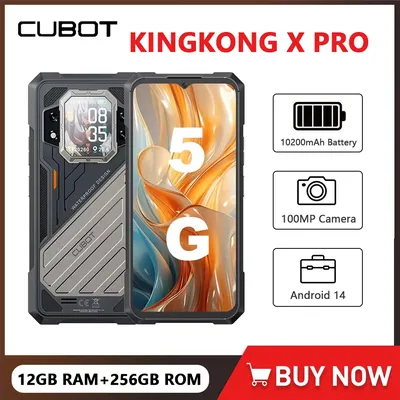 CUBOT KINGKONG X PRO 5G Rugged Smartphone Android 14 10200mAh Battery 12GB+256GB Mobile Phone 100MP 6.72 Inch Screen 144Hz NFC