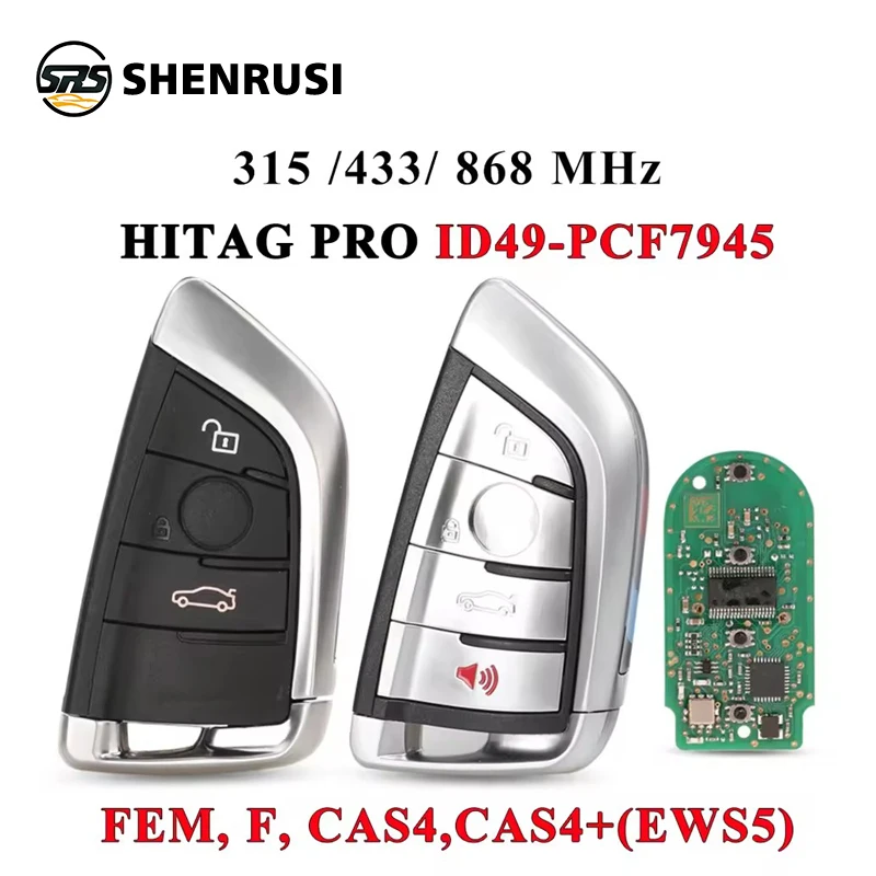 Smart 3/4 Taste 315/433/868 MHZ ID49 pcf7945 Remote Key Keyless Entry fob für BMW F FEM CAS4 5 7 Serie X5 X6 2014 + Image