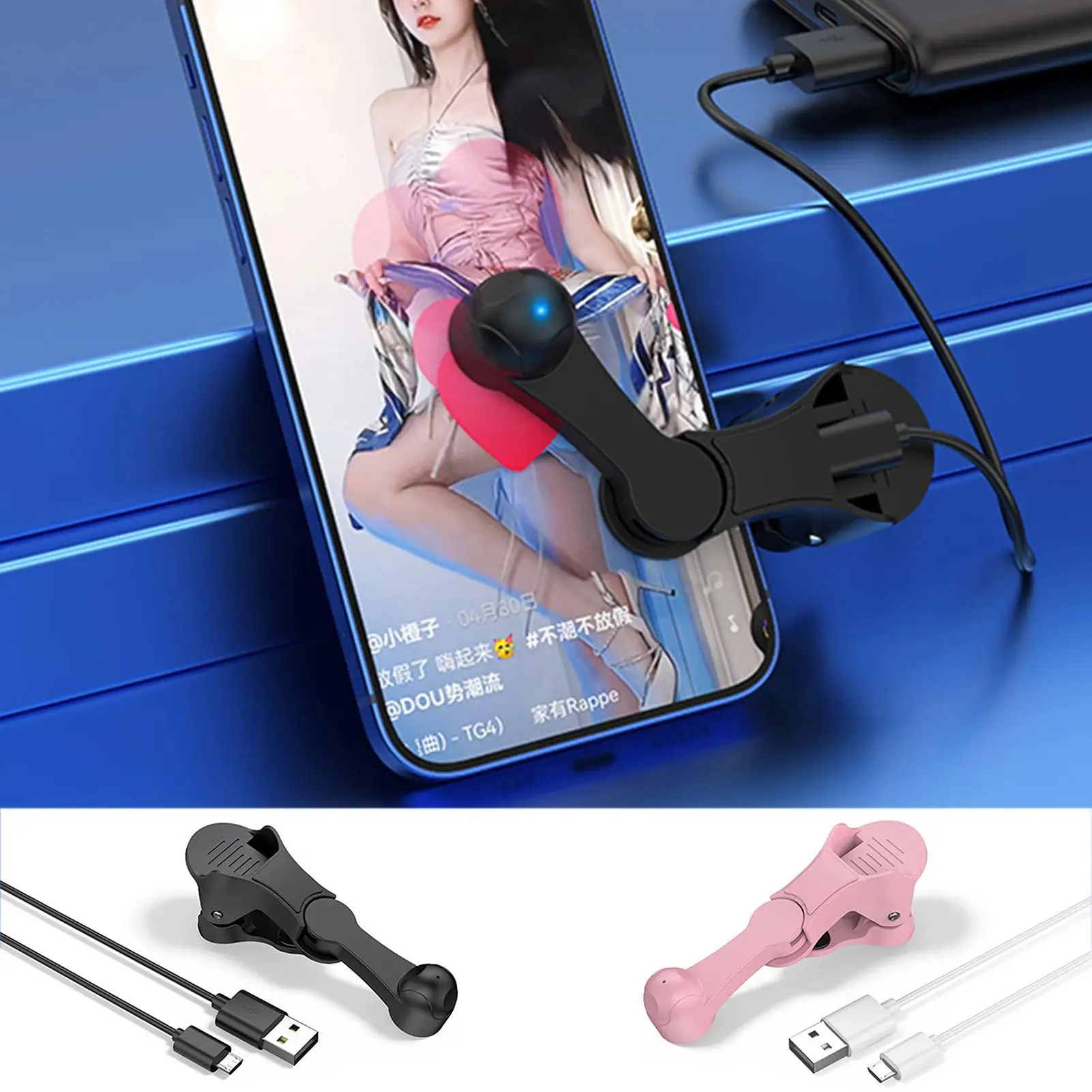 Auto Tapper Simulation Finger Continuous Click Smart Control mit 180-Grad-Drehung Tapping-Funktionalität für Live-Übertragungen Image