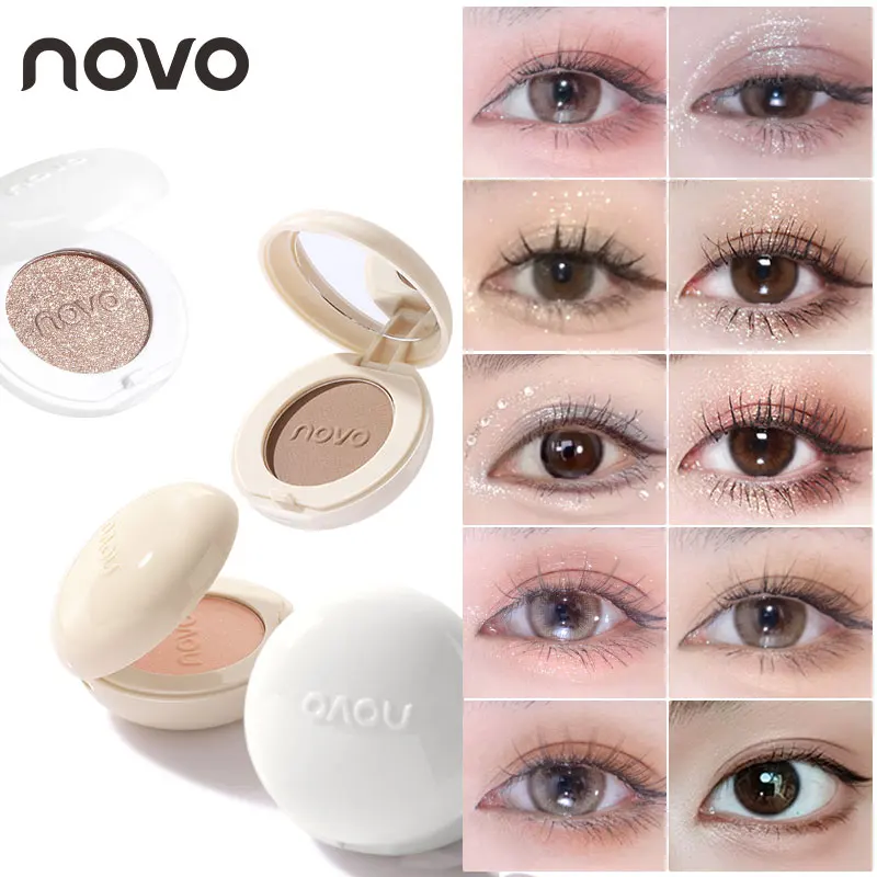 Einzelner Glitzer-Lidschatten, leichter Glitzer und mattierter Lidschatten, langlebig, wischfest, schimmernder Eyeliner und Blush-Look Image