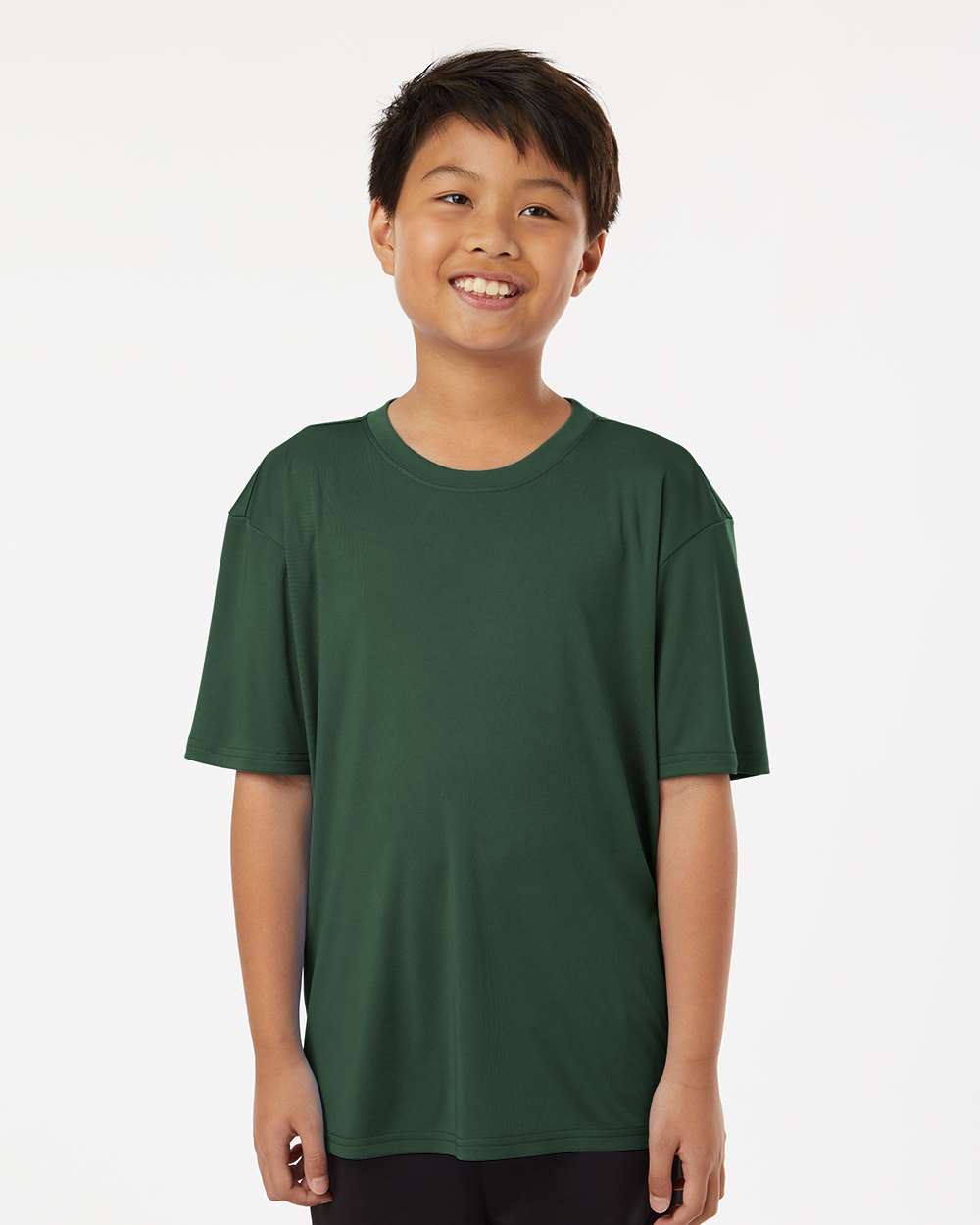 AllPro 48000Y Youth Pro-Lock Performance T-Shirt in Forest Green size Large | Polyester