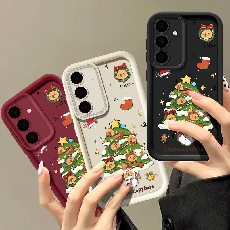 Cartoon Weihnachtsbaum Fall für Samsung Galaxy A17 A56 A16 A15 A55 A54 5G S25 Rand S24 S22 S23 Ultra Plus S24 FE TPU Telefon Abdeckung Image
