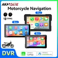 Monitor per moto Wireless CarPlay Android Auto GPS GPS portatile 5/6/7 pollici IPS Touch Screen Bluetooth Musica