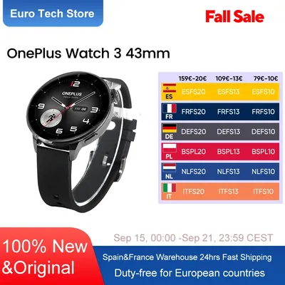 OnePlus Watch 3 SmartWatch Global Version Wear OS von Google 1,5 Zoll LTPO A0MOLED Display 5 Tage Akkulaufzeit 60S Health Check-In GPS