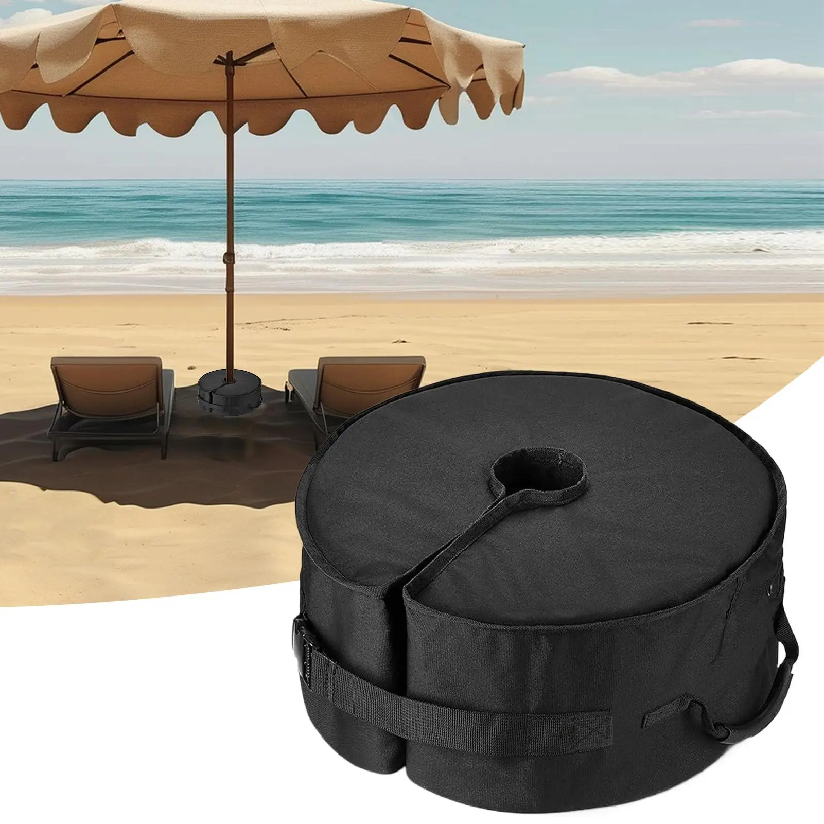 Schirmständergewicht, sandfüllbarer Stabilisator für den Außenbereich für freitragenden Offset und Terrassenschirme Image