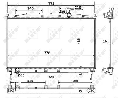 Nrf Kühler, Motorkühlung [Hersteller-Nr. 53942] für Hyundai Image