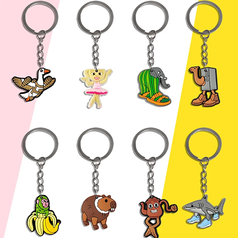 10–30 Stück italienische Brainrot-Schlüsselanhänger für Kinder, Geburtstag, Schlüsselanhänger, Geschenktütenfüller, Stuffer, Schule, Karneval, Belohnung, Partyzubehör Image