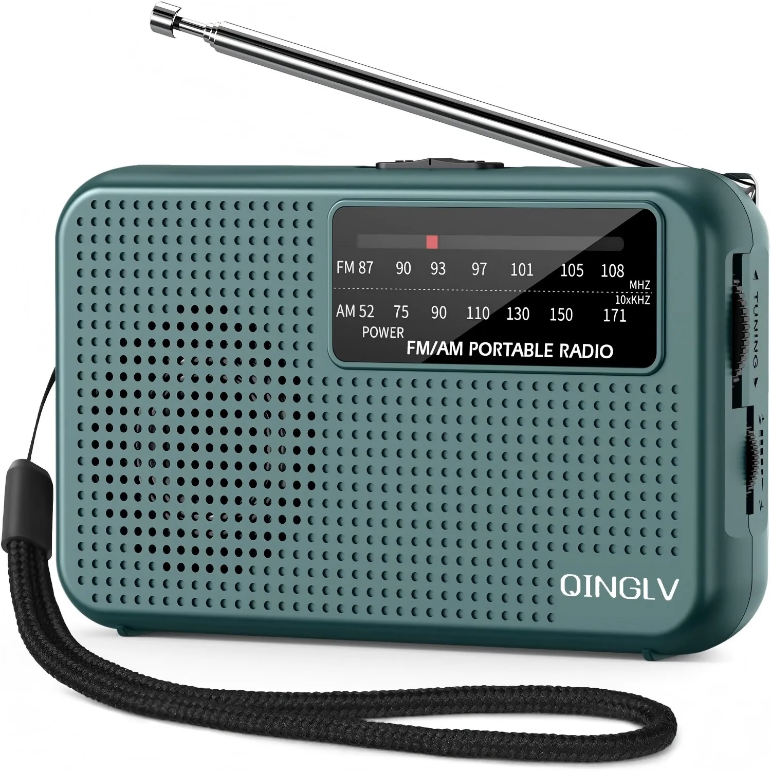 Tragbares Mini-Radio, AM-FM, batteriebetrieben, langlebig, bester Empfang mit Kopfhöreranschluss zum Laufen, Gehen, Notfall Image