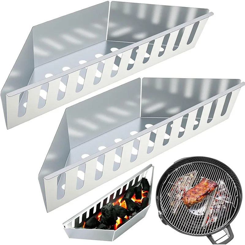 Camping Holzkohle Korb Edelstahl Holzkohle Tablett Outdoor Grillen Char Halter Konturierte Carbon Brikett Grillen Korb J571 Image