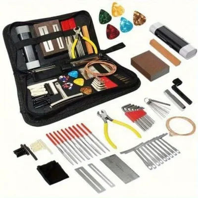 72PCS Gitarre Reparatur Tool Kit Gitarre Wartung Tool Set für Gitarre Ukulele Bass Banjo Gitarrenbauer Werkzeuge Gitarre Reparatur Tool kit
