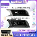 8.8 pollici Android 13 Carplay Android Auto Per Audi A4 B8 2009-2016 Auto Radio Stereo Multimedia Video Player Navigazione 8 Core