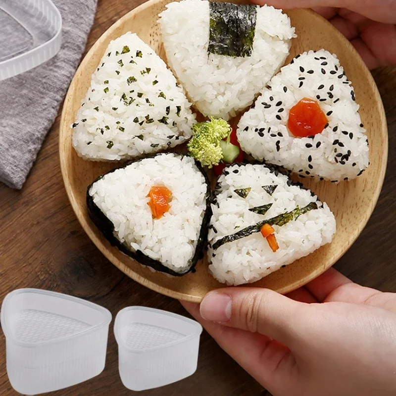 Sushi-Form, dreieckige Sushi-Maker-Form, kreative Onigiri-Form, Reiskugelform in Lebensmittelqualität, tragbare Sushi-Bento-Box für den Außenbereich Image