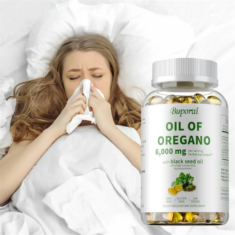 Oil of Oregano Capsules - with Black Seed Oil Strength For Gut Health, Digestive Health, Immune Support