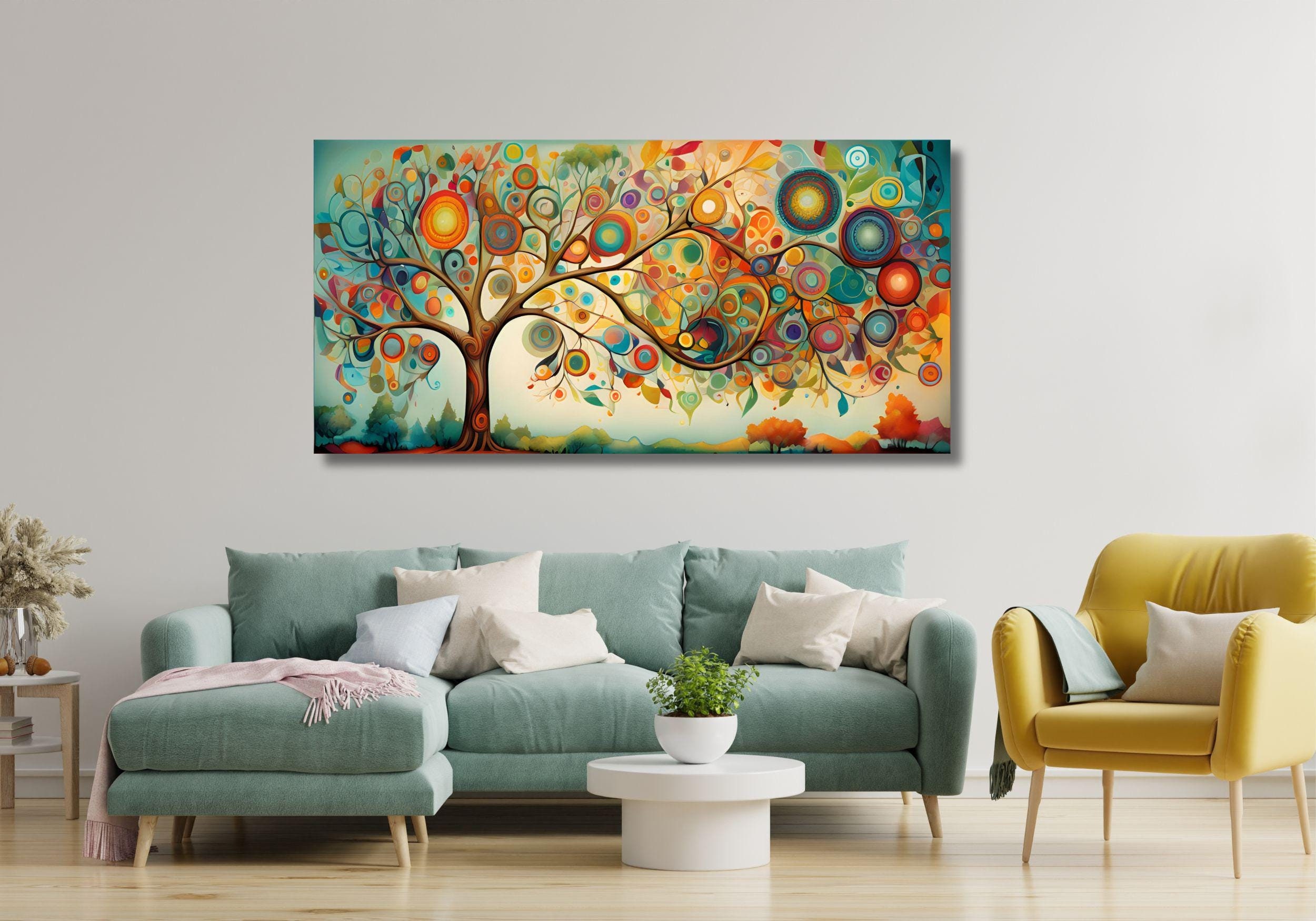 Gustav Klimt L'Albero della Vita,Gustav Klimt Stile L'Albero della Vita Tela,Gustav Klimt Wall Art,Gustav Klimt Artwork Canvas,Pronto per essere appes