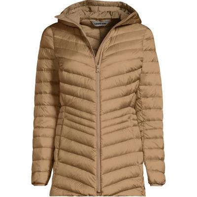 Wanderweight Down Ultralight Packable Jacket with Hood, Women, size: 20, regular, Misc, Nylon/Down, by Lands' End