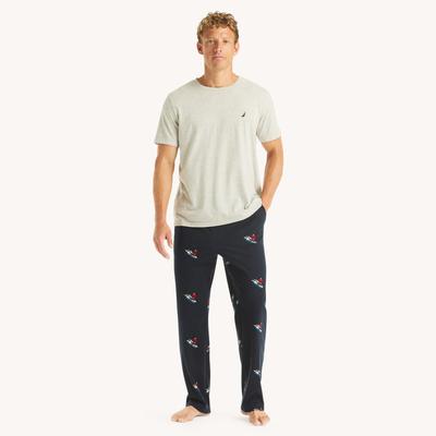 Nautica Men's Fleece Pajama Pant Stellar Blue Heather, M