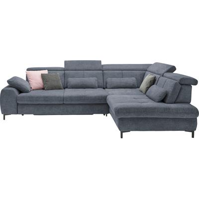 Ecksofa, famosa navy, SET ONE BY MUSTERRING, Sofas, B/H/T: 317cm x 86cm x 220cm, Flachgewebe, Armlehne links, Sitztiefenverstellung-Kopfteilverstellung-Ohne Bettfunktion-Ohne Schubkasten, 100% Polyester, Kaltschaumpolsterung, Flachgewebe, whlw. mit... Image