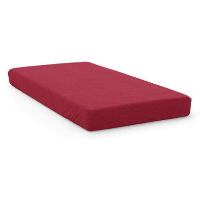 Bettlaken SETEX "Frottee", rot (rubinrot), B:95cm L:195cm, Frottee, Obermaterial: 80% Baumwolle, 20% Polyester, Laken, kuschelig weiches Qualitäts-Spannbetttuch mit elastischem Gummizug Image