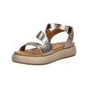 Plateausandaletten INUOVO "INUOVO Sandalen Leder", Damen, Gr. 37, ash, Leder, casual, Schuhe