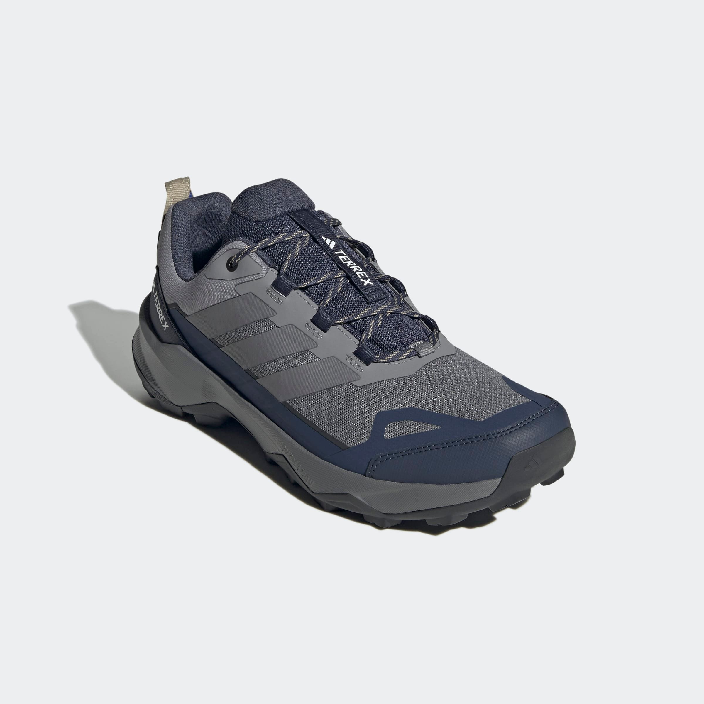 Wanderschuh ADIDAS TERREX "TERREX SKYCHASER AX5", Herren, Gr. 44,5, blau (grau three, grau four, shadow navy), Synthetik, Textil, Schuhe Wanderschuh