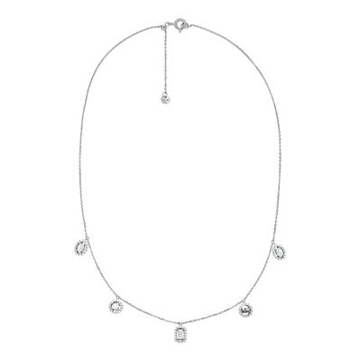 Kette mit Anhänger MICHAEL KORS "Schmuck Geschenk Silber 925 Halsschmuck PREMIUM", silber (silberfarben, kristallweiß), Halsketten, Damen, Silber 925 (Sterlingsilber), L: 43cm B: 1mm, mit Zirkonia (synth.), B:1mm Image