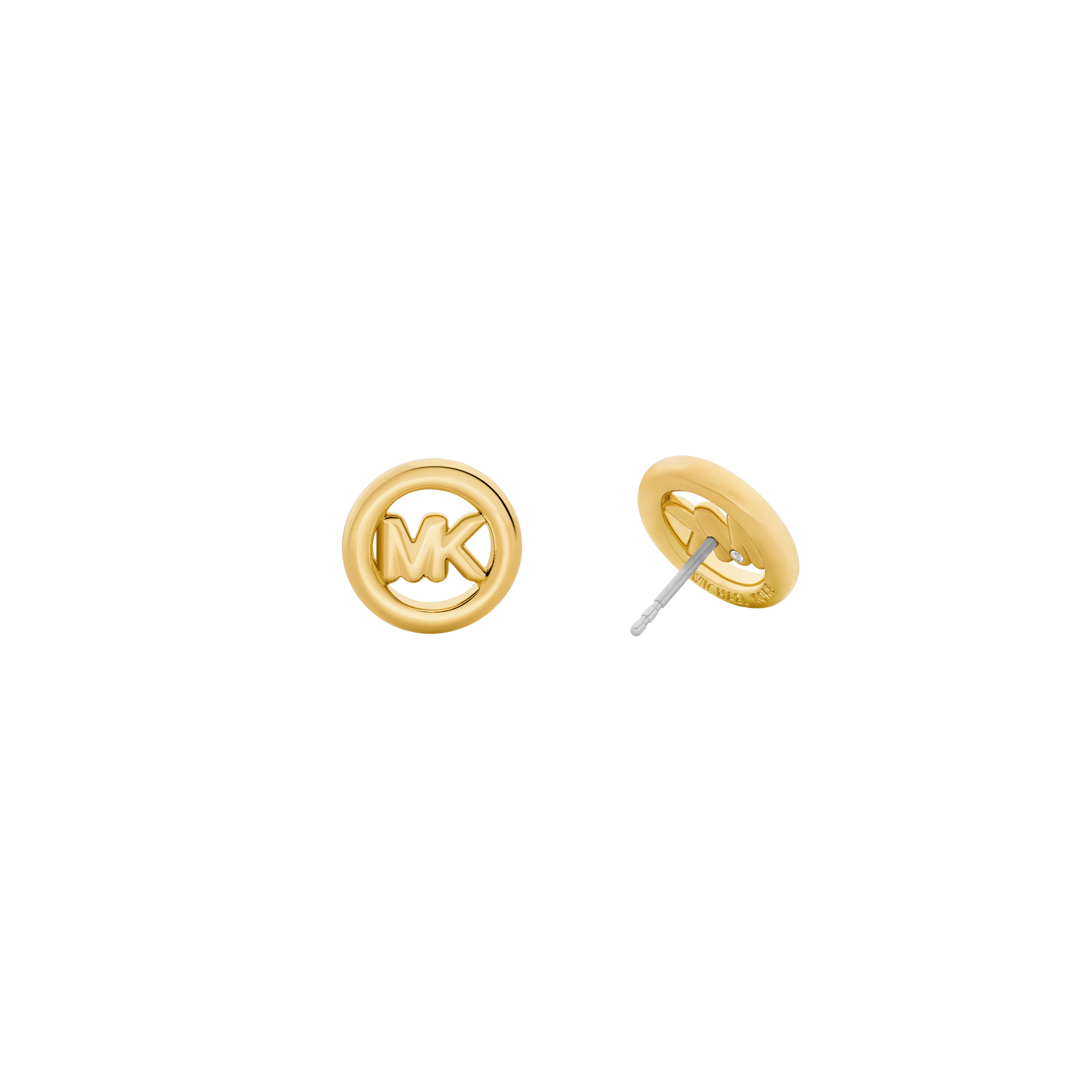 Paar Ohrstecker MICHAEL KORS "Schmuck Geschenk Metall Ohrringe PREMIUM", gold (gelbgoldfarben, metallfarben), Ohrringe, Damen, 13mm, ohne Zirkonia, Metall, wahlweise mit oder ohne Zirkonia