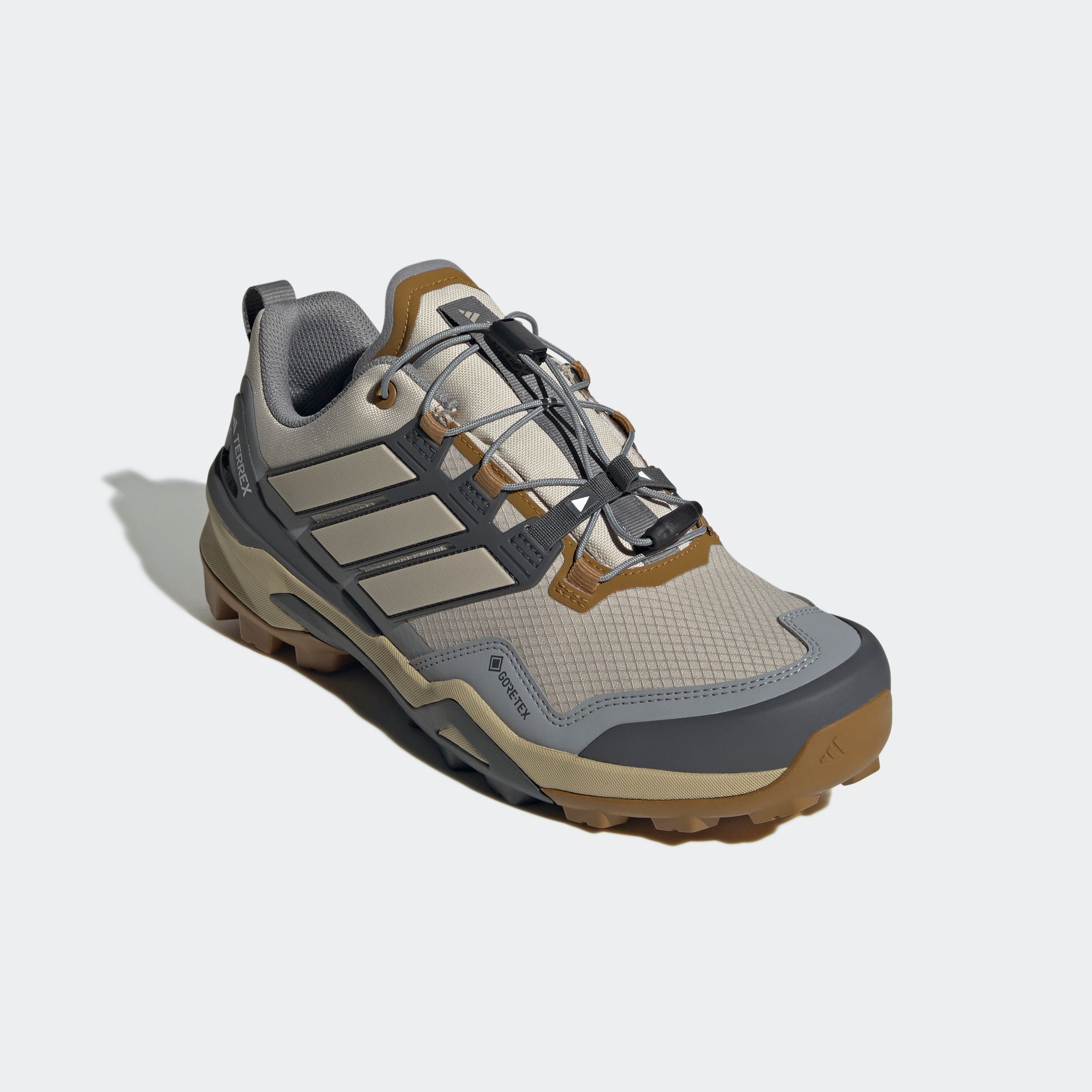 Wanderschuh ADIDAS TERREX "SKYCHASER GORE-TEX", Gr. 42,5, wonder beige, wonder beige, grau six, Synthetik, Textil, Schuhe, wasserdicht