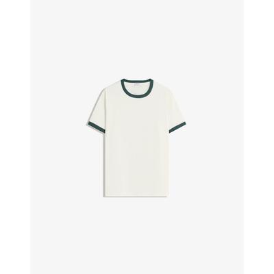 Bershka Ribbed Short Sleeve T-Shirt Men S Off White