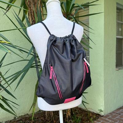 Victoria's Secret Bags | Victorias Secret Gray Gym Backpack | Color: Black/Pink | Size: Os