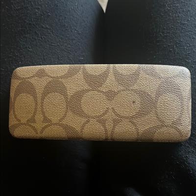 Coach Accessories | Coach Tan Monogram Glasses Case | With Or Without Glasses | Color: Tan | Size: Os