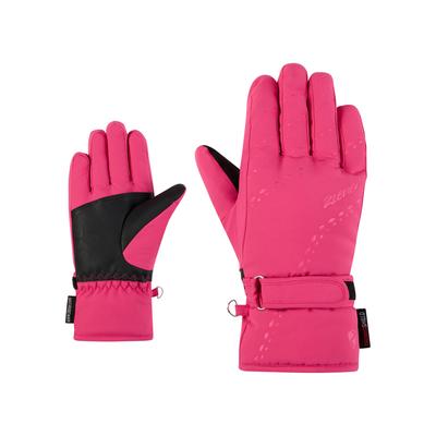 Skihandschuhe ZIENER "LAMONIA-Z PR glove junior", Kinder, Gr. 4,5, pink (pop pink), Obermaterial: 100% Polyester; Innenhand: 100% Polyester; Futter: 100% Polyester; Wattierung: 100% Polyester (recycelt), Handschuhe Image