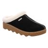 Pantoffel ROHDE "FOGGIA-D", Damen, Gr. 36, schwarz, Veloursleder, klassisch, Schuhe, Hausschuh, Clog mit herausnehmbarer Innensohle aus Lammwolle