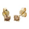 Paar Ohrstecker OROLINO "585/- Gelbgold 2 Brill. 0,50 t. braun", gelb (gelb, 2), Ohrringe, Damen, ONE-SIZE, 0,50 ct. ct, Gold