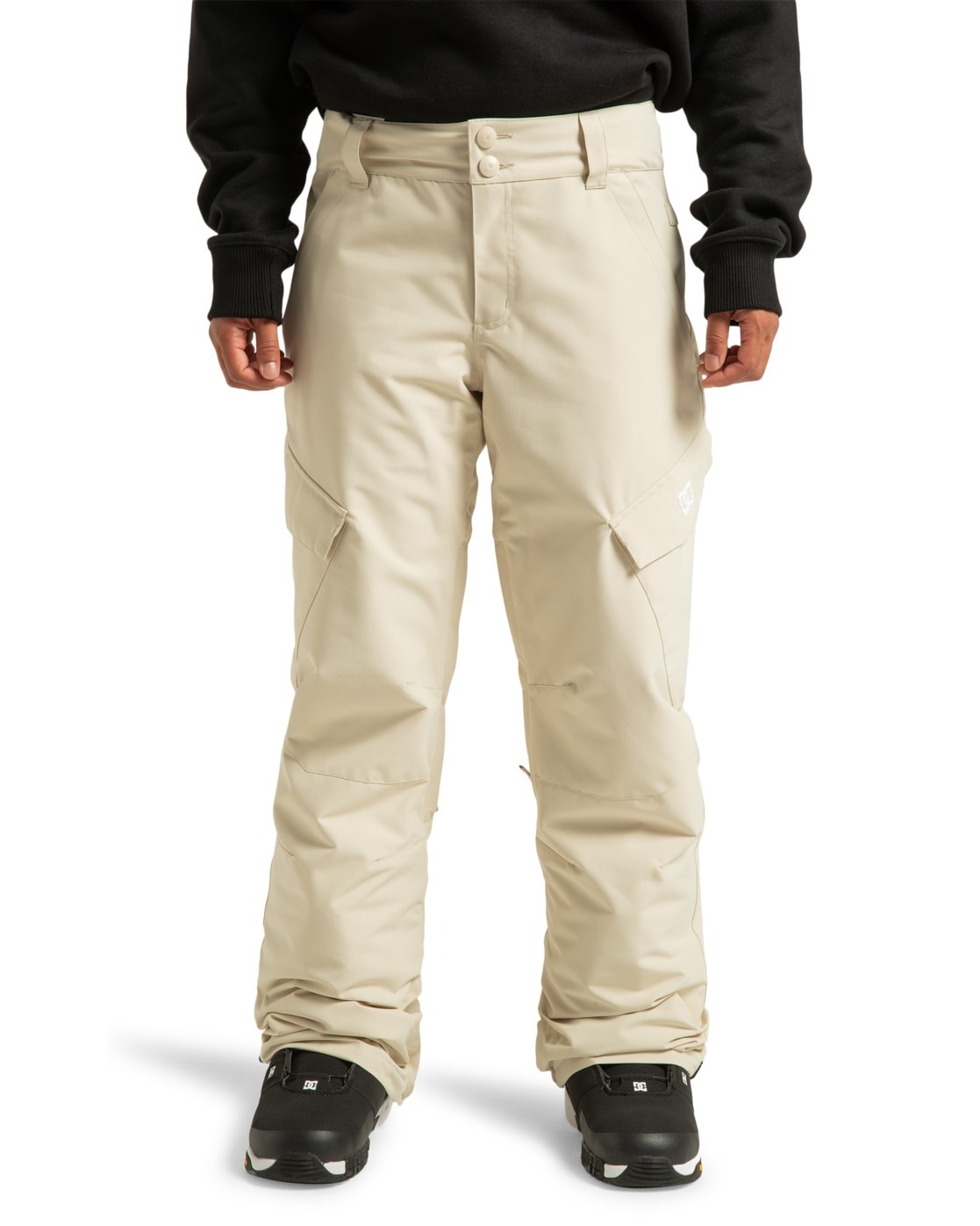 Snowboardhose DC SHOES "Nonchalant", Damen, Gr. S, oatmeal, 100% Polyester, Hosen