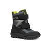 Winterstiefel GEOX "J HIMALAYA BOY B ABX", Kinder, Gr. 32, bunt (grau, lime), Textil, Synthetik, sportlich, Schuhe, Snowboots, Klettstiefel mit Warmfutter, Größenschablone zum Download