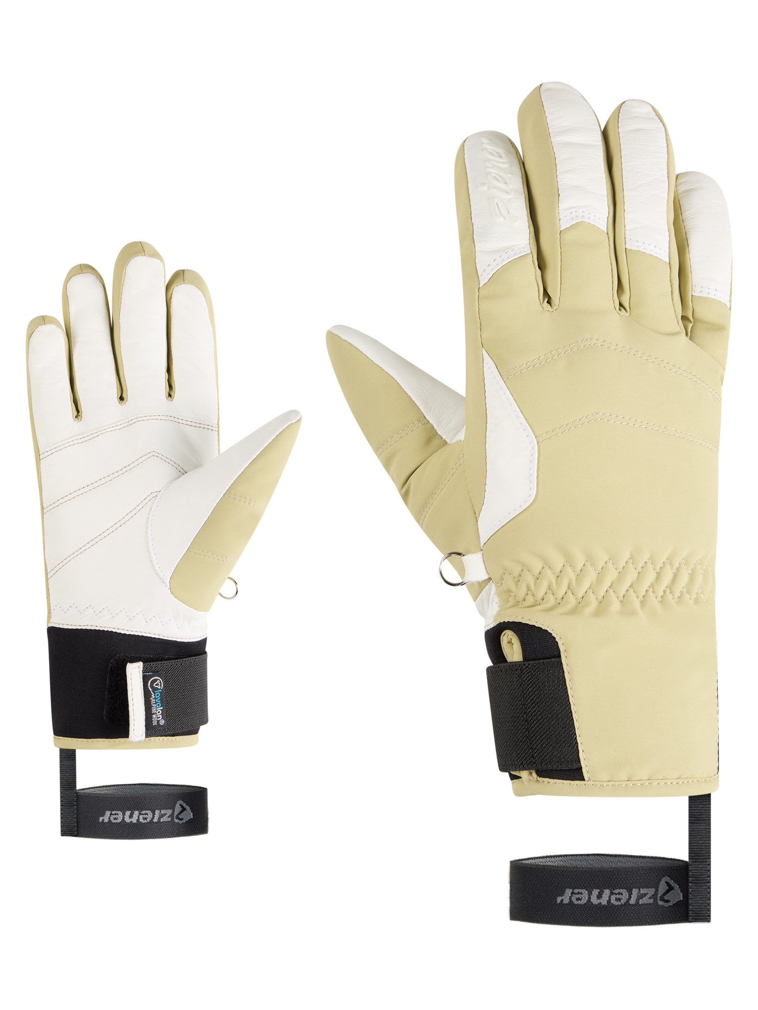 Skihandschuhe ZIENER "KALE-Z AS AW glove lady", Damen, Gr. 7.5, sage leaf, Materialmix, Handschuhe Image
