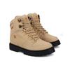 Stiefel DC SHOES "Peary Tr", Gr. 7,5(40), schwarz (tan, schwarz), Obermaterial: Leder (Kuh) / Futter: Textil / Außensohle: Gummi, Schuhe